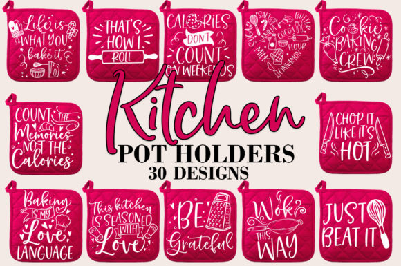 Funny Kitchen Pot Holder SVG Bundle Review