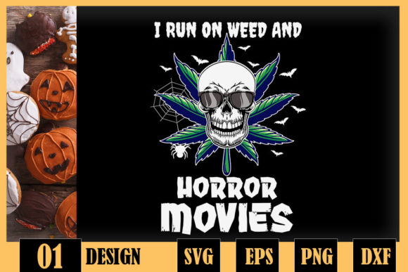 I Run Horror Movie Skull Funny Halloween Review